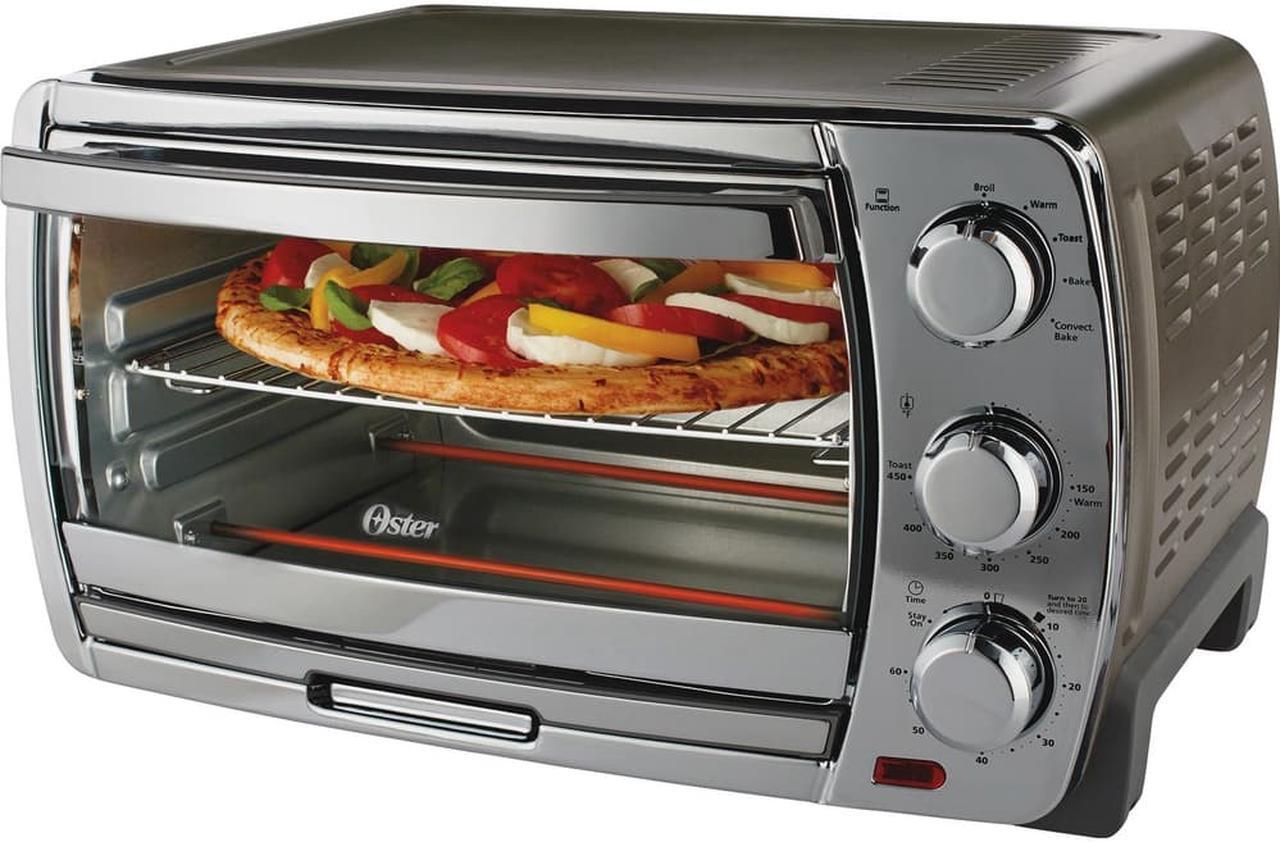 Alt view image 7 of 12 - Oster Convection Countertop Oven - 1300 W - Toast, Pizza, Broil - Silver