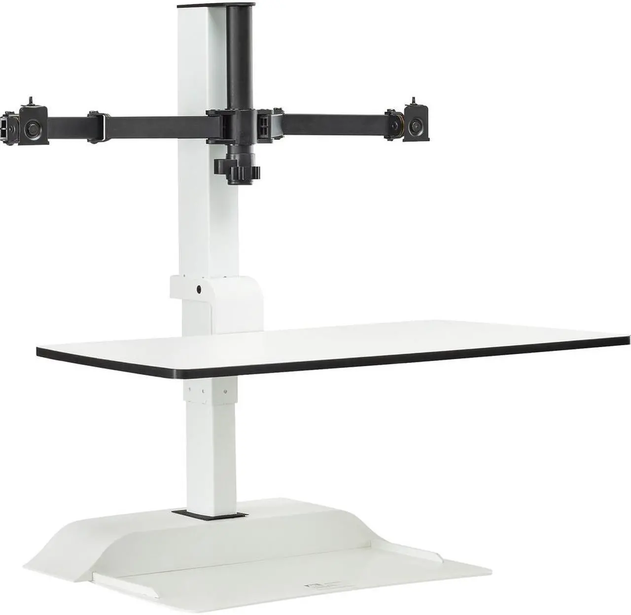 Alt view image 3 of 4 - Safco 2193WH Soar by Safco Electric Desktop Sit/Stand - Dual Monitor Arm