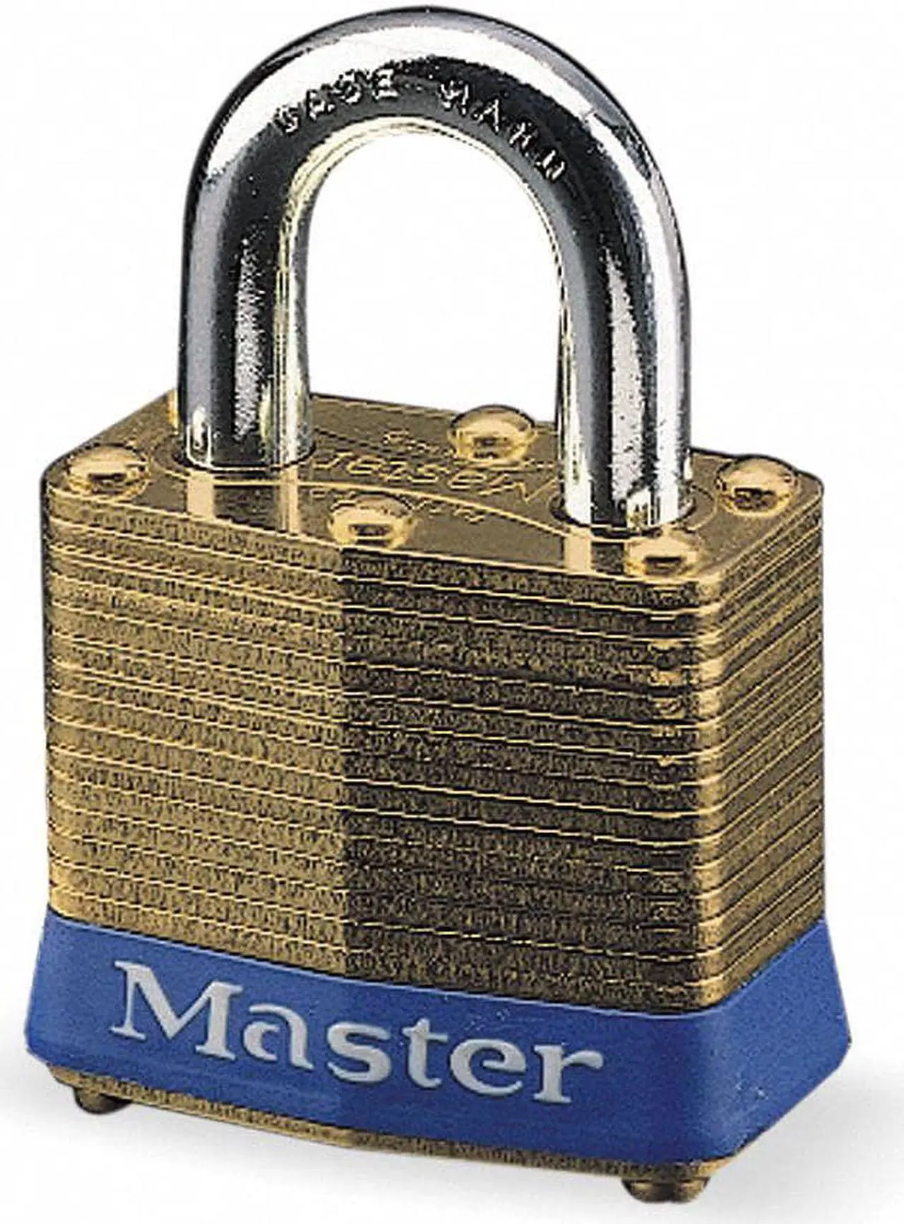 Alt view image 2 of 2 - MASTER LOCK 4 Padlock, Keyed Different, Standard Shackle, Rectangular Brass