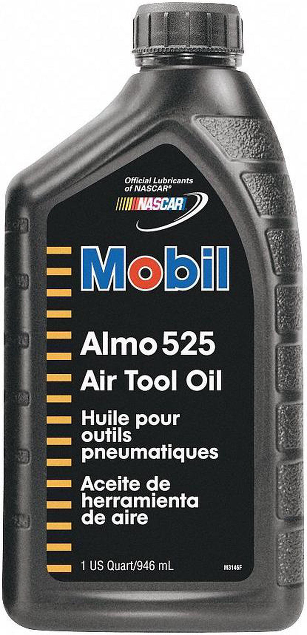 Alt view image 2 of 2 - MOBIL 122977 Almo 525, Air Tool Oil, Mineral Base, 1 qt. Bottle