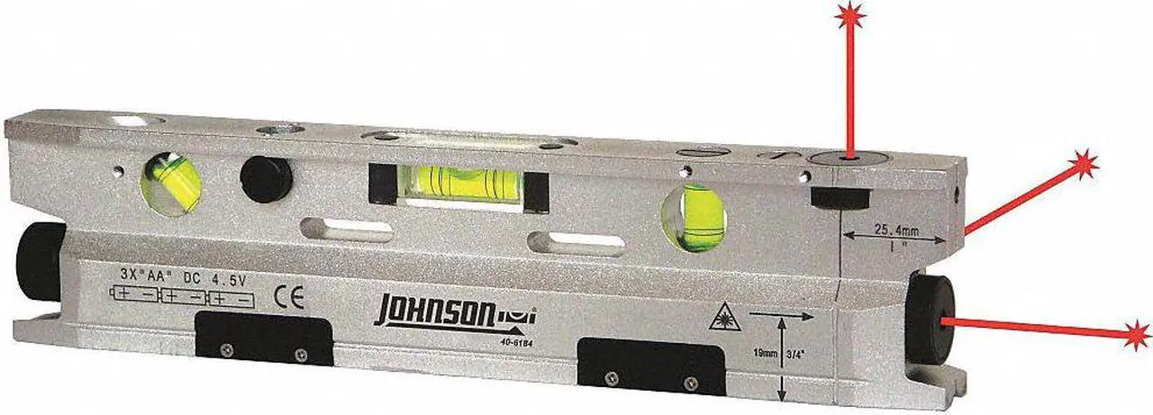 Main image of Johnson Level & Tool  40-6184 Three-Beam Magnetic Torpedo Laser Level