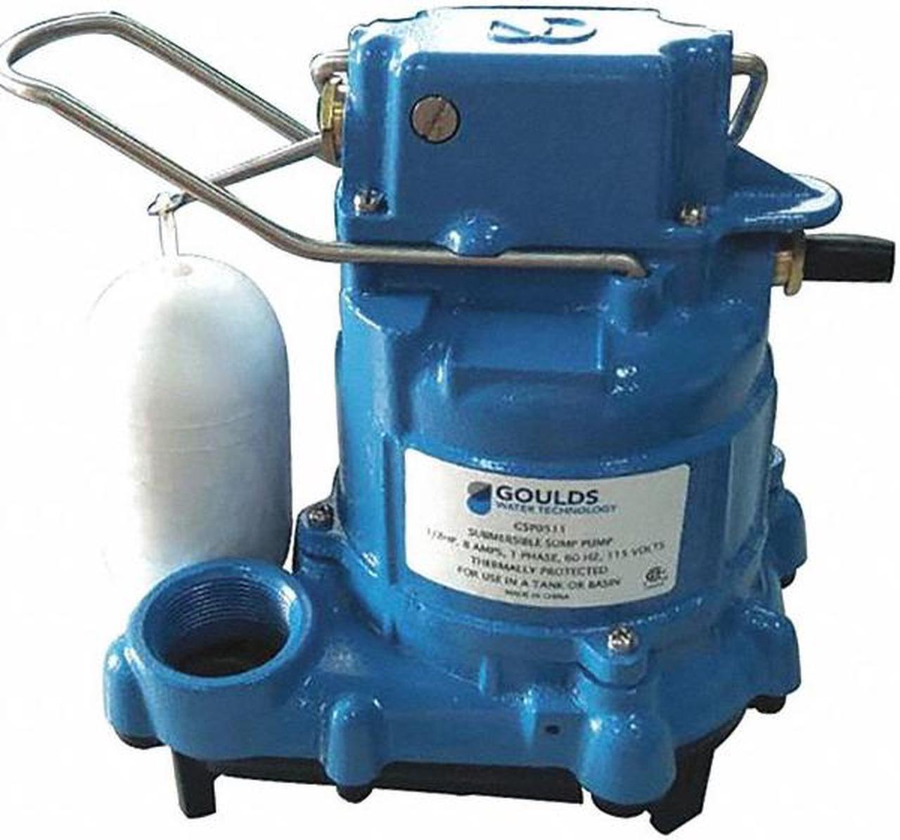 Alt view image 2 of 2 - GOULDS WATER TECHNOLOGY GSP0311-25 1/3 HP 1-1/2" F Submersible Sump Pump 115V