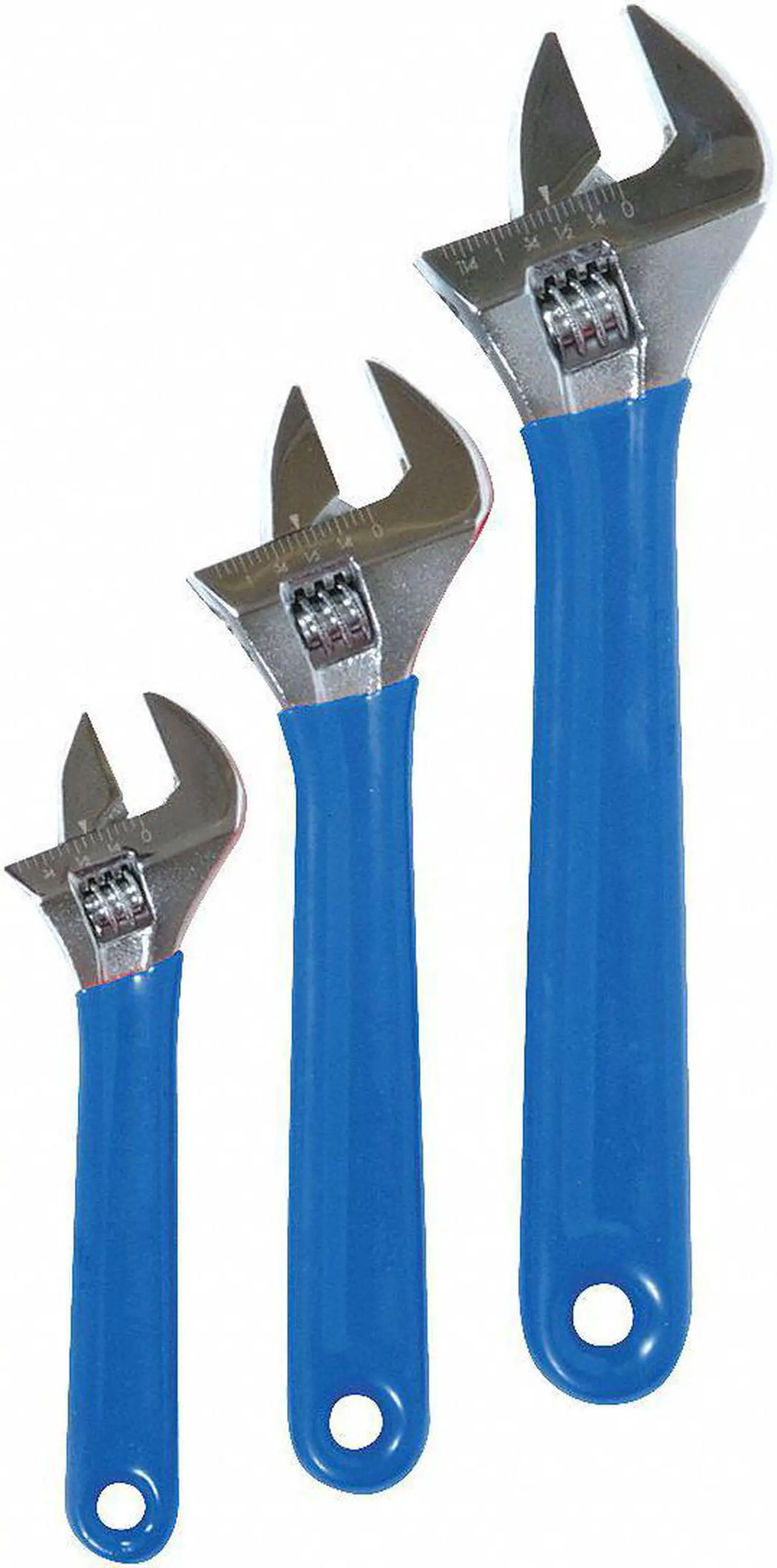 Alt view image 2 of 3 - WESTWARD 1NYD2 Adjustable Wrench Set, 3/4 in, 1 in, 1-1/8 in Jaw Cap, Alloy