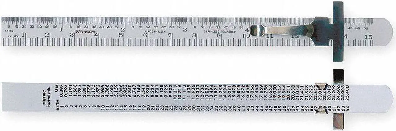Alt view image 2 of 2 - WESTWARD 4KU97 Rule,Steel,6 In,Pocket