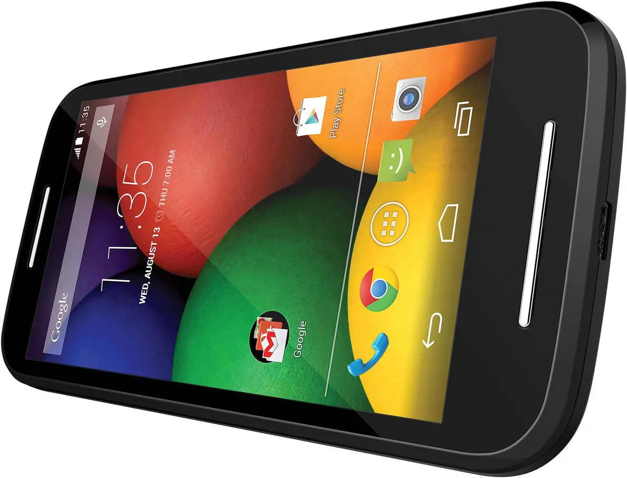 Alt view image 3 of 5 - Motorola Moto E XT1021 4GB Unlocked GSM Dual-Core Android Phone w/ Corning Gorilla Glass 3 - Black