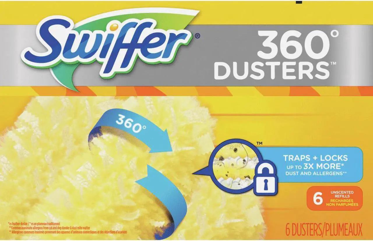 Alt view image 2 of 16 - Swiffer 360 Dusters Refill Dust Lock Fiber Yellow 6/Box 21620BX