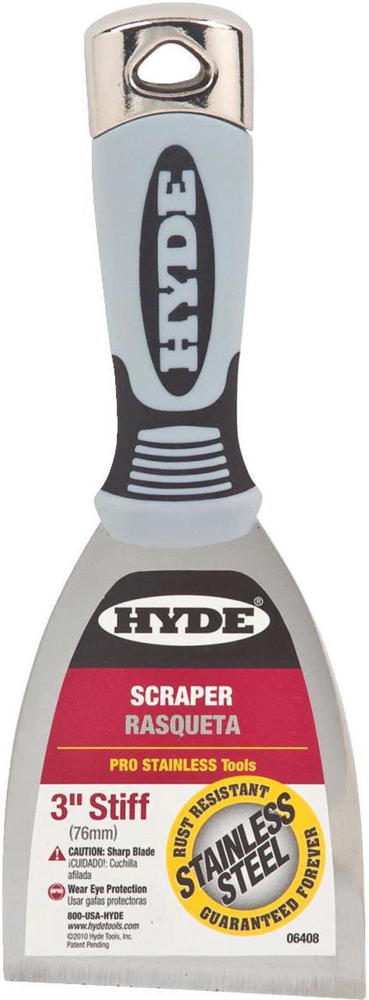 Main image of HYDE 06408 Scraper,Stiff,3",SS