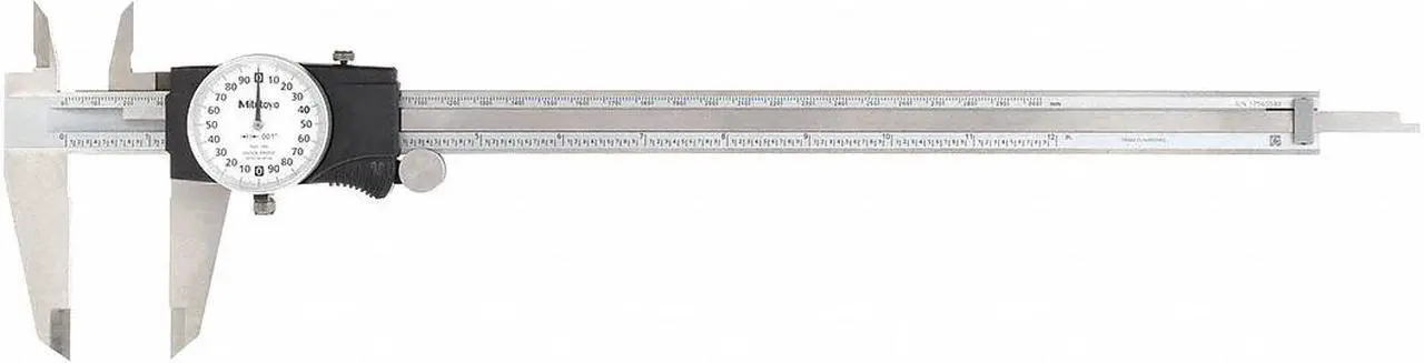 Alt view image 2 of 2 - Mitutoyo 0-12" Range Stainless Steel Inch Dial Caliper with 0.001" Graduations
