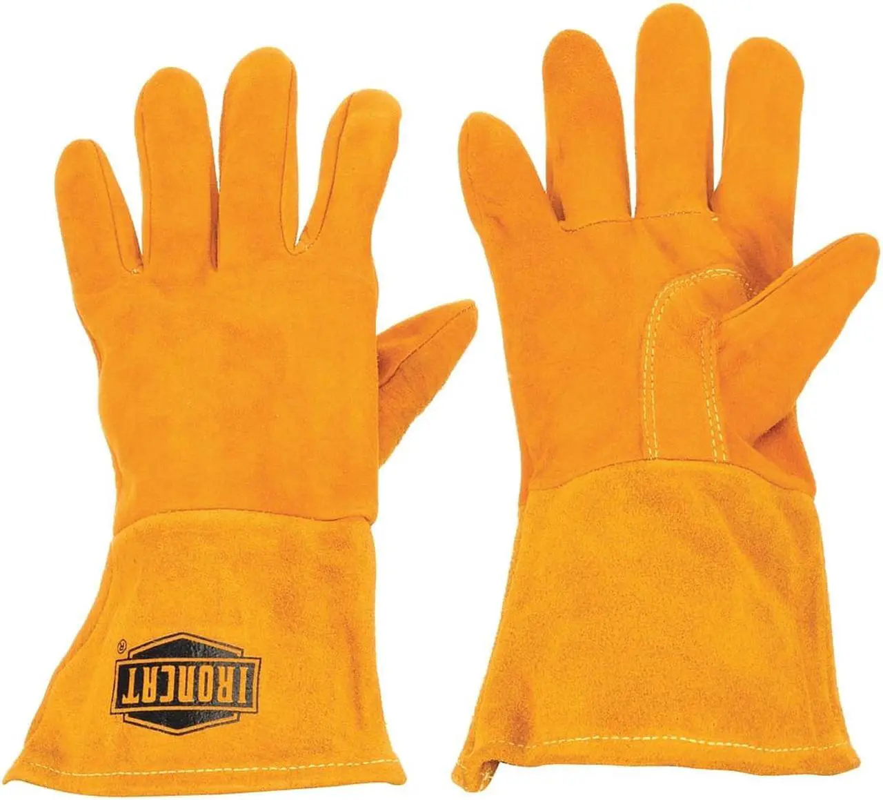 Main image of IRONCAT 6030/L Welding Gloves, Gauntlet Cuff, Straight Thumb, A Cowhide, L, 1 PR