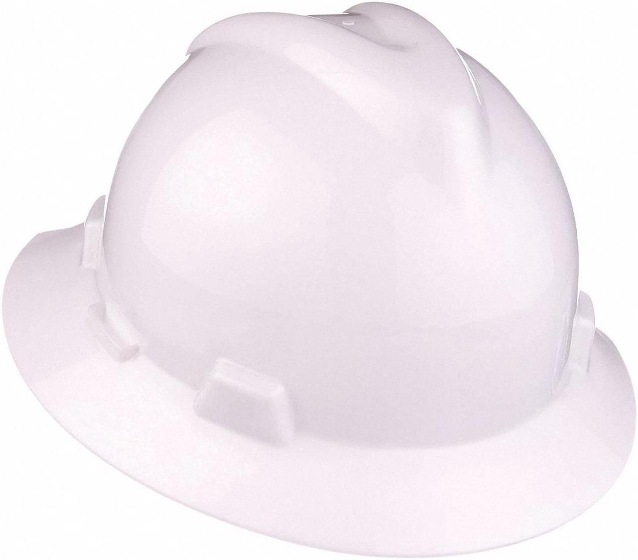 V-Gard Protective Hats, Fas-Trac Ratchet, Slotted Hat, White