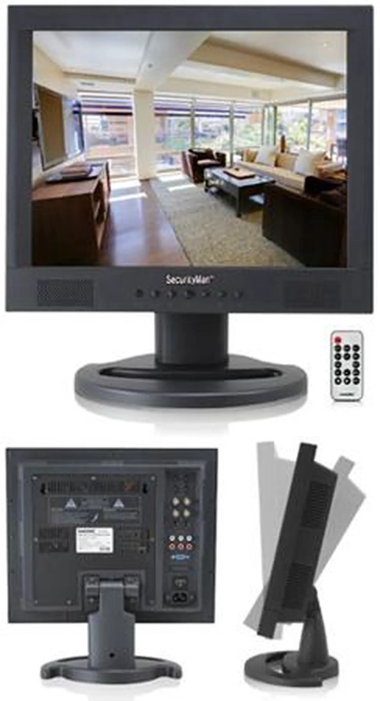 Main image of SECURITYMAN SM-1580 PROFESSIONAL 15" LCD CCTV COLOR MONITOR WITH SPEAKER