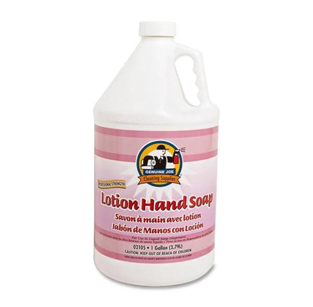 Main image of Genuine Joe 02105Liquid Hand Soap with Skin Conditioner, 1 gal (3.8 L) - Pink - 1 Each