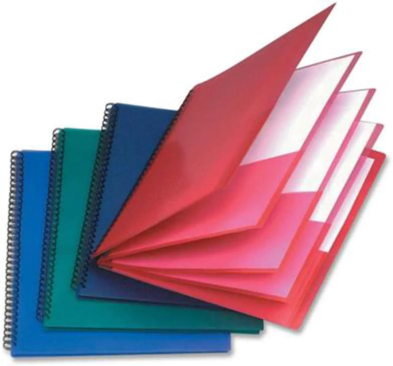 Main image of TOPS Products 8-Pocket Folder Wire Bind Letter 200 Sh Capacity Assorted 5740404