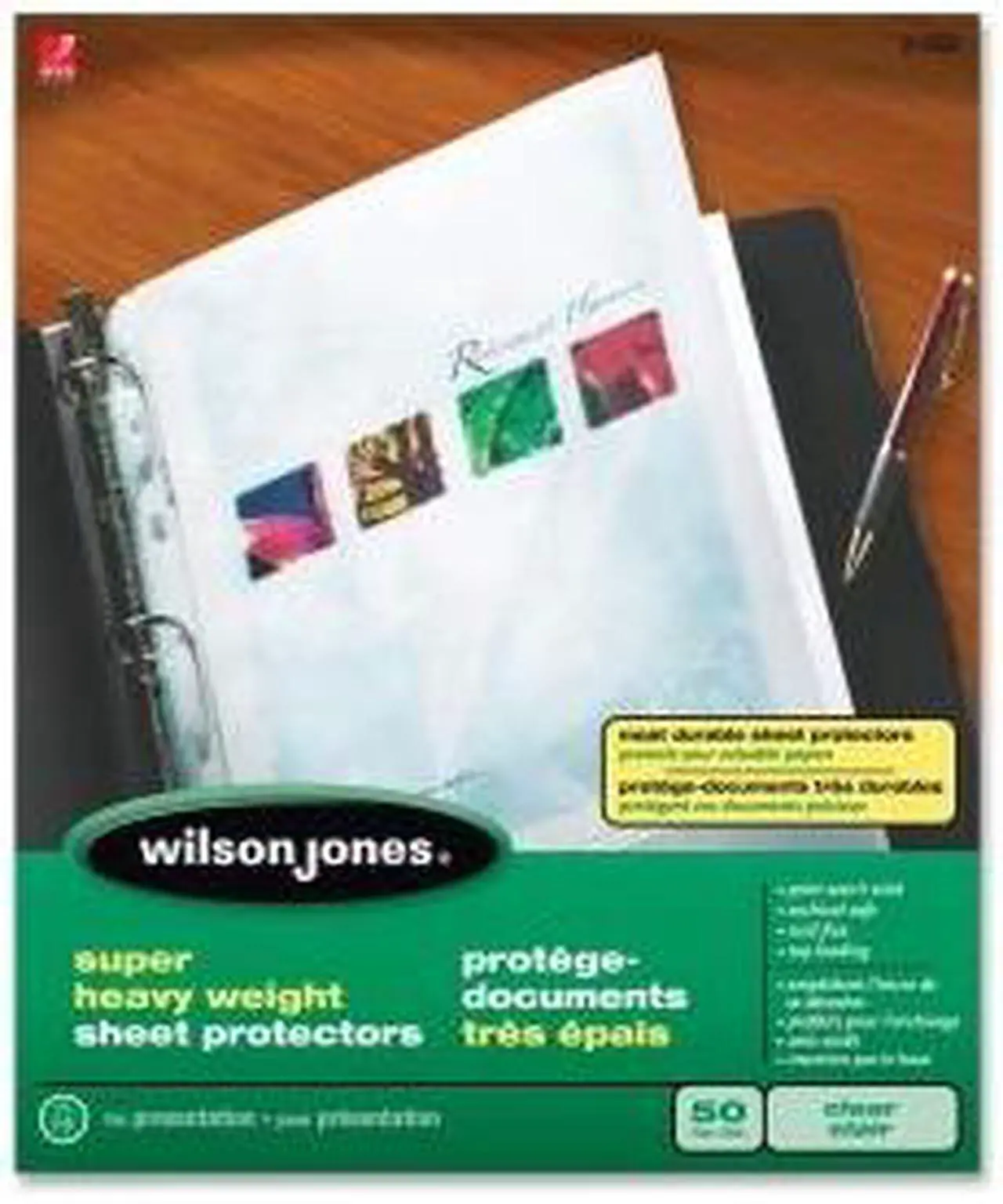 Alt view image 3 of 7 - Super Heavy Weight Sheet Protector, Non-Glare Finish, Clear, 50/Box