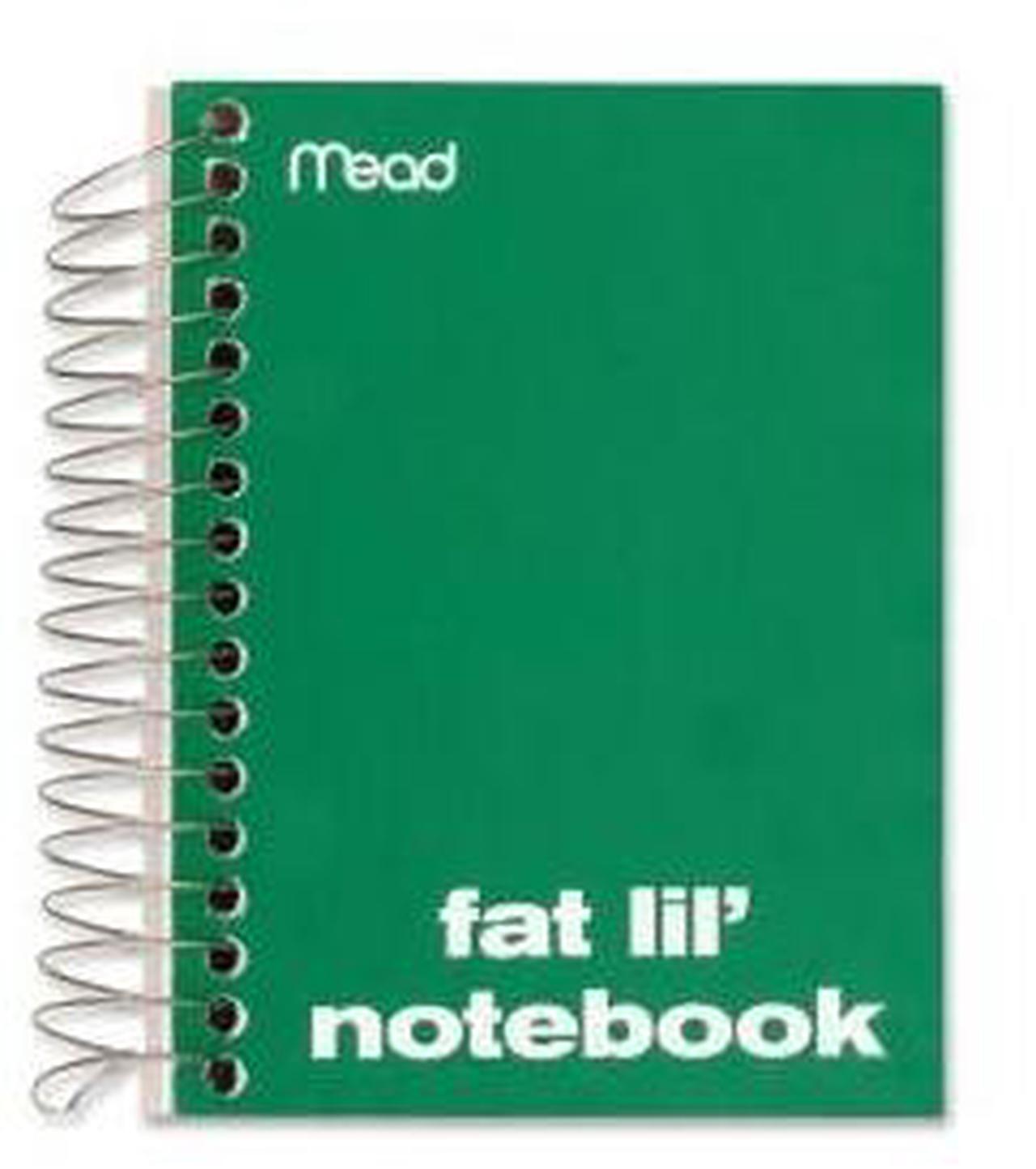 Alt view image 2 of 3 - Mead 45390 Fat Lil' Fashion Notebook 200 Sheets 4" x 5.50" - 1Each - White Paper