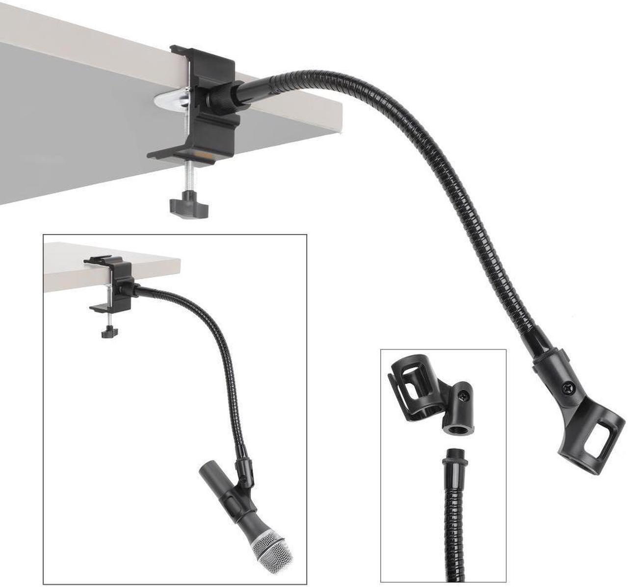 Alt view image 2 of 7 - Auray Microphone Arm Stand Long 12'' Sturdy Gooseneck Mic Stand Adjustable Microphone Arm Stand with Clamp - Mic Holder Flexible Mike Stand Podium Compact Mic Arm for Desk Traveling