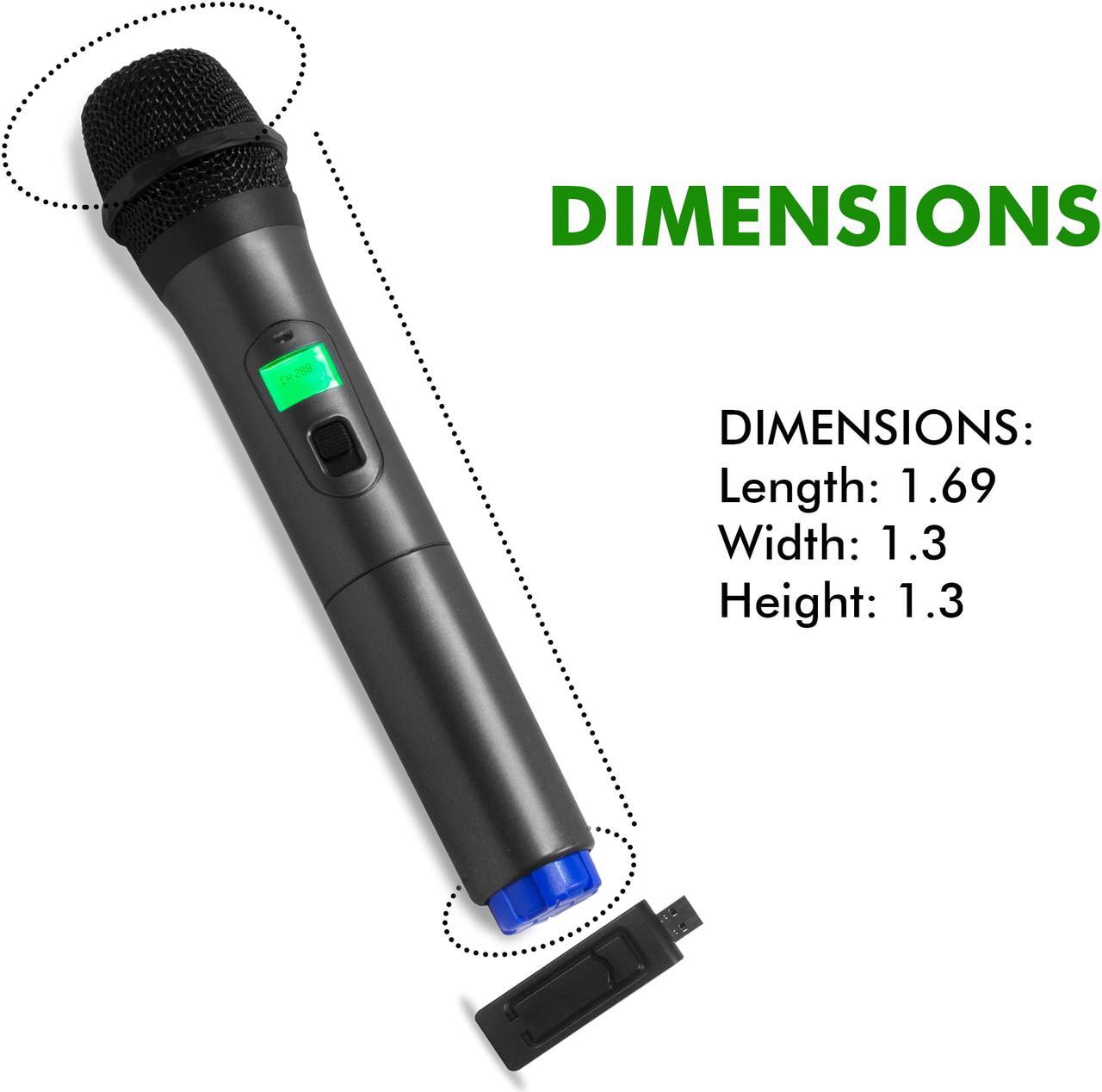 Alt view image 4 of 7 - New Technical Pro Wireless Handheld UHF Microphone with USB Powered Receiver