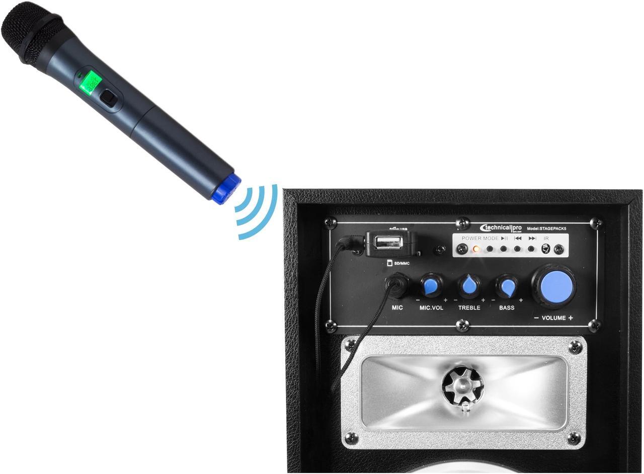 Alt view image 3 of 7 - New Technical Pro Wireless Handheld UHF Microphone with USB Powered Receiver