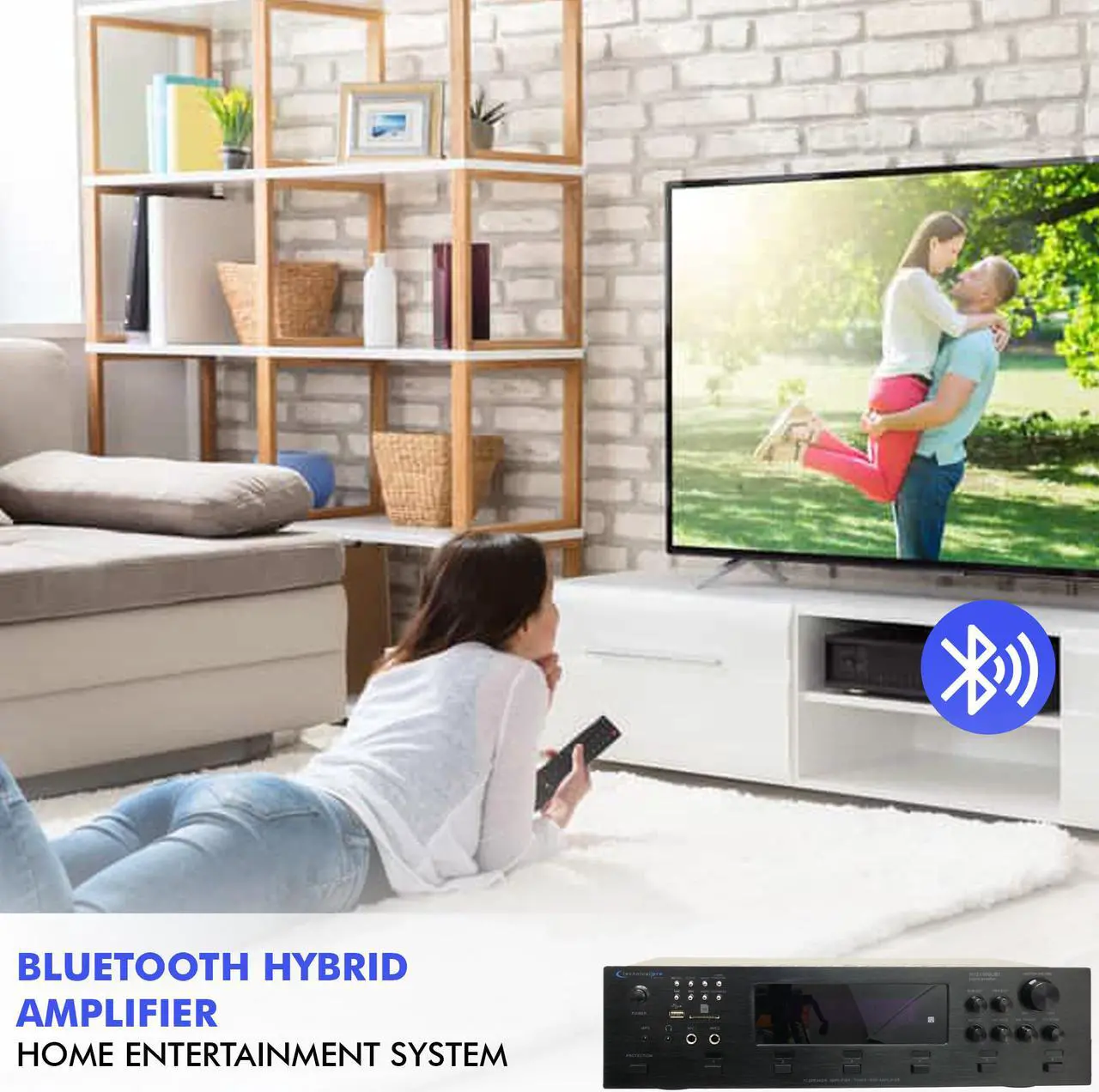 Alt view image 6 of 11 - Technical Pro 6 Zone 6000 Watts Digital Bluetooth Hybrid Amplifier Preamp Tuner w/ Speaker USB and SD Card Output, 2 Mic Inputs, Balance control, Bass and Treble Controls