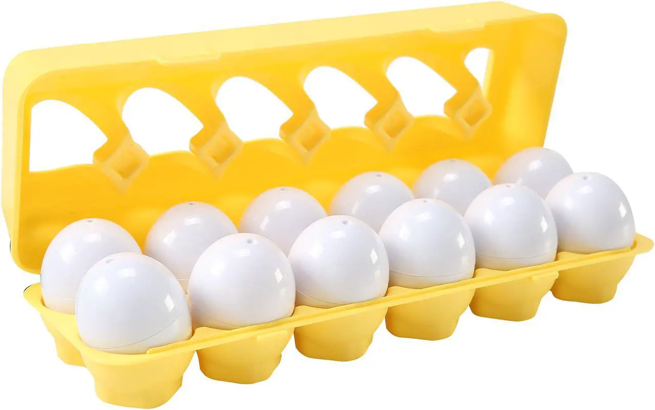 Alt view image 4 of 7 - 4 Sets of Dimple Fun Egg Matching Toy (Total 48 Eggs) - Toddler STEM Easter Eggs Toys - Shape Recognition Toys for Kids - Educational Color Sorting Toys, Play Egg Shapes Puzzle Set
