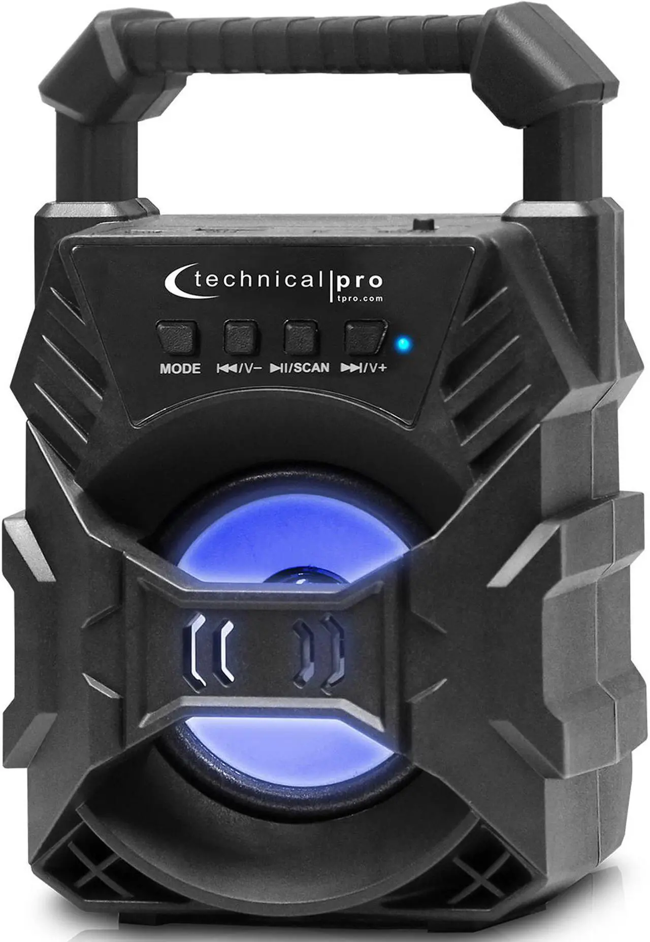 Alt view image 4 of 7 - Technical Pro Portable Rechargeable Compact Bluetooth Speaker with LED's USB/FM/TF, Lightweight & Compact Design Make it the Perfect On-The-Go Speaker, for Home, Outdoors, Travel, Party