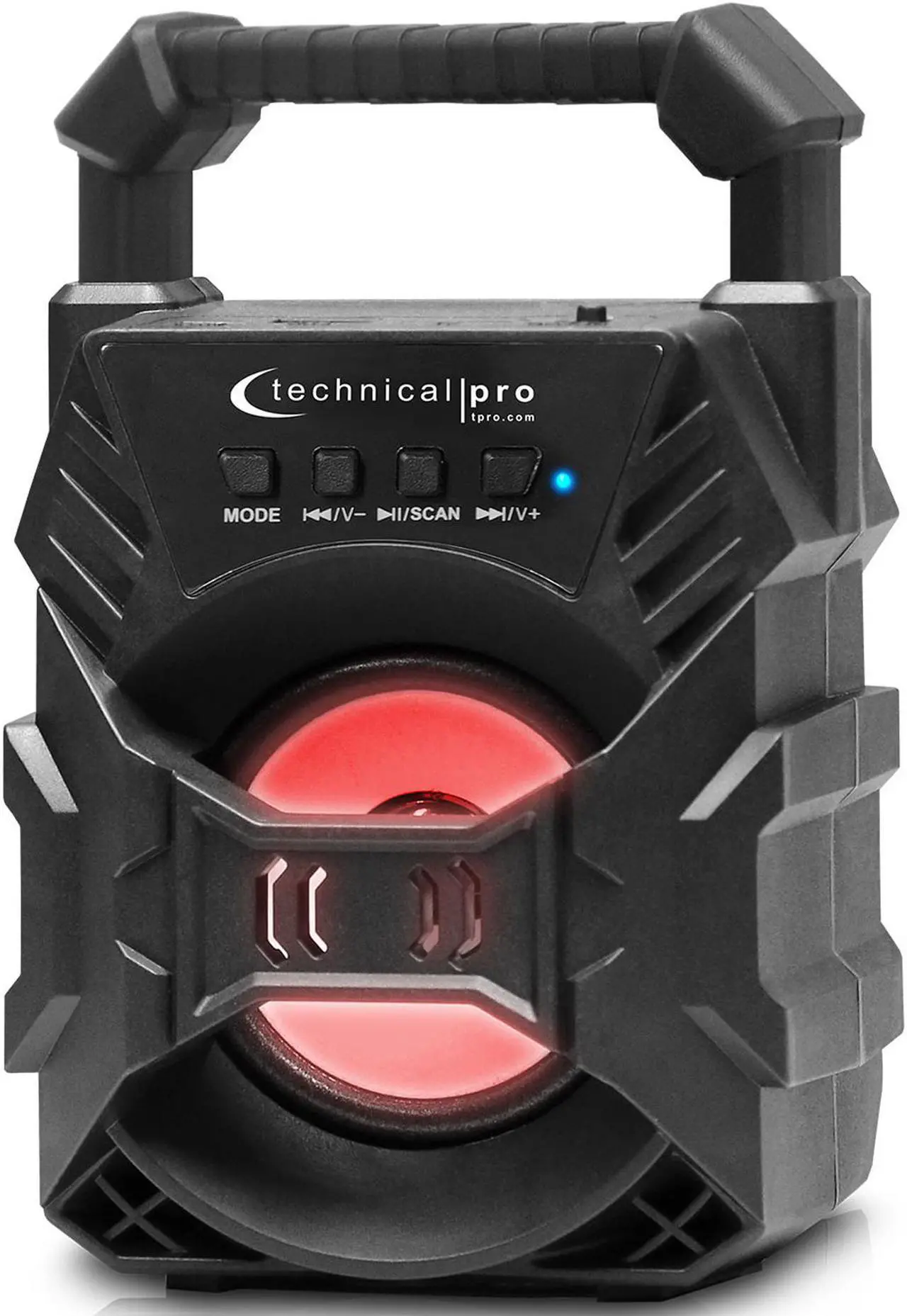 Main image of Technical Pro Portable Rechargeable Compact Bluetooth Speaker with LED's USB/FM/TF, Lightweight & Compact Design Make it the Perfect On-The-Go Speaker, for Home, Outdoors, Travel, Party