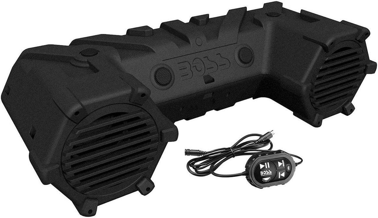Alt view image 2 of 4 - Boss Audio ATVB95LED ATV Sound System 8" Marine Speakers Bluetooth Dual LED Bar
