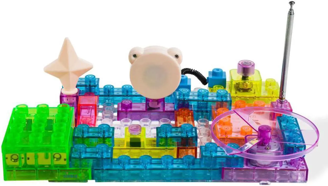 Main image of Dimple DC13994 Lectrixs Electronic Building Blocks (120 Projects) Light up Diy Stacking Toys with Kid-Friendly Circuits, 44-Piece Set