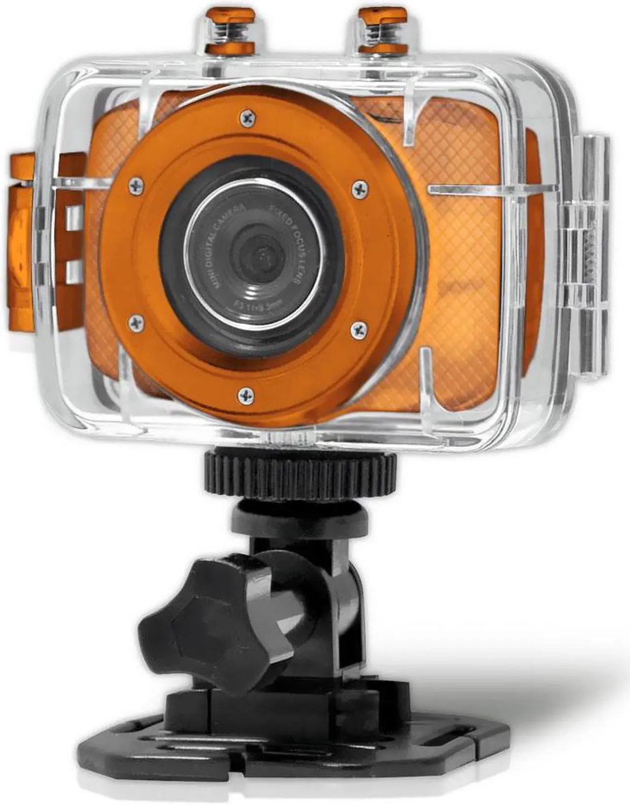 Alt view image 2 of 18 - Pyle - High-Definition Sport Action Camera with 720p Wide-Angle Camcorder, 5.0 MP Camera, 2-Inch Touch Screen (Orange Color)