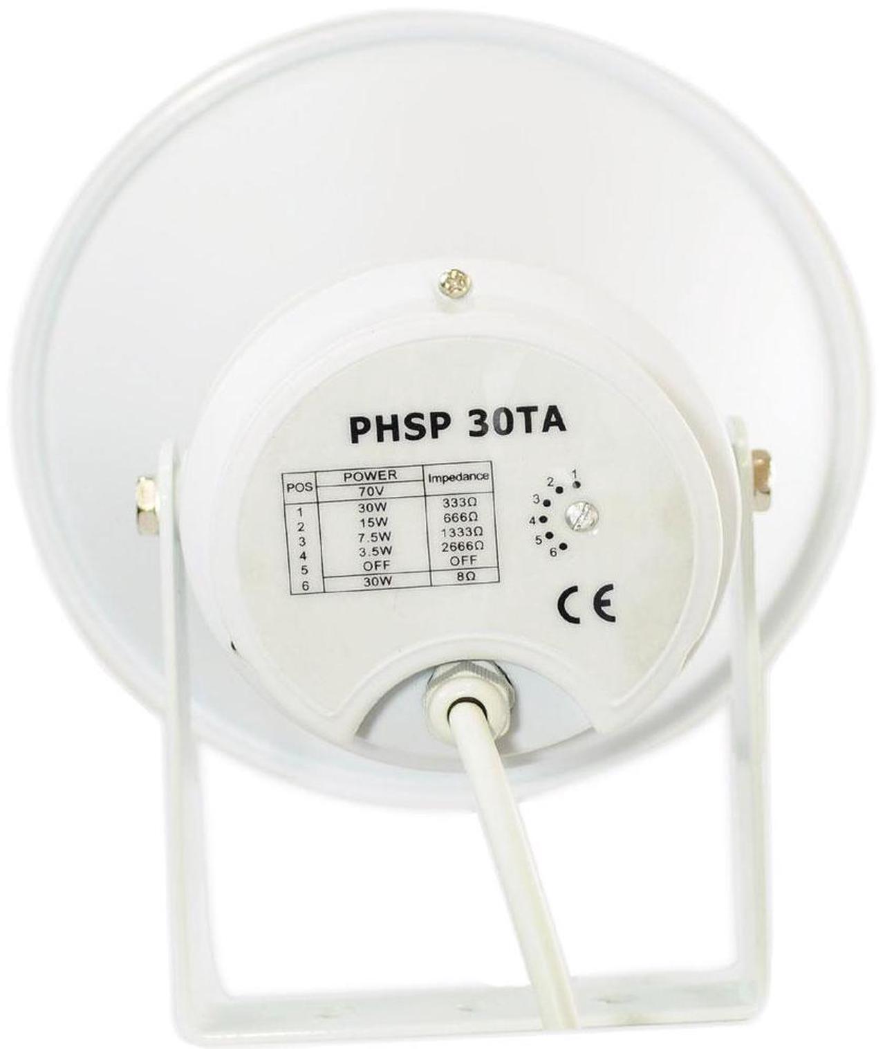 Alt view image 5 of 12 - NEW PYLE PHSP30TA 9.4" 30W INDOOR OUTDOOR 70 VOLT POWER HORN 30 WATT