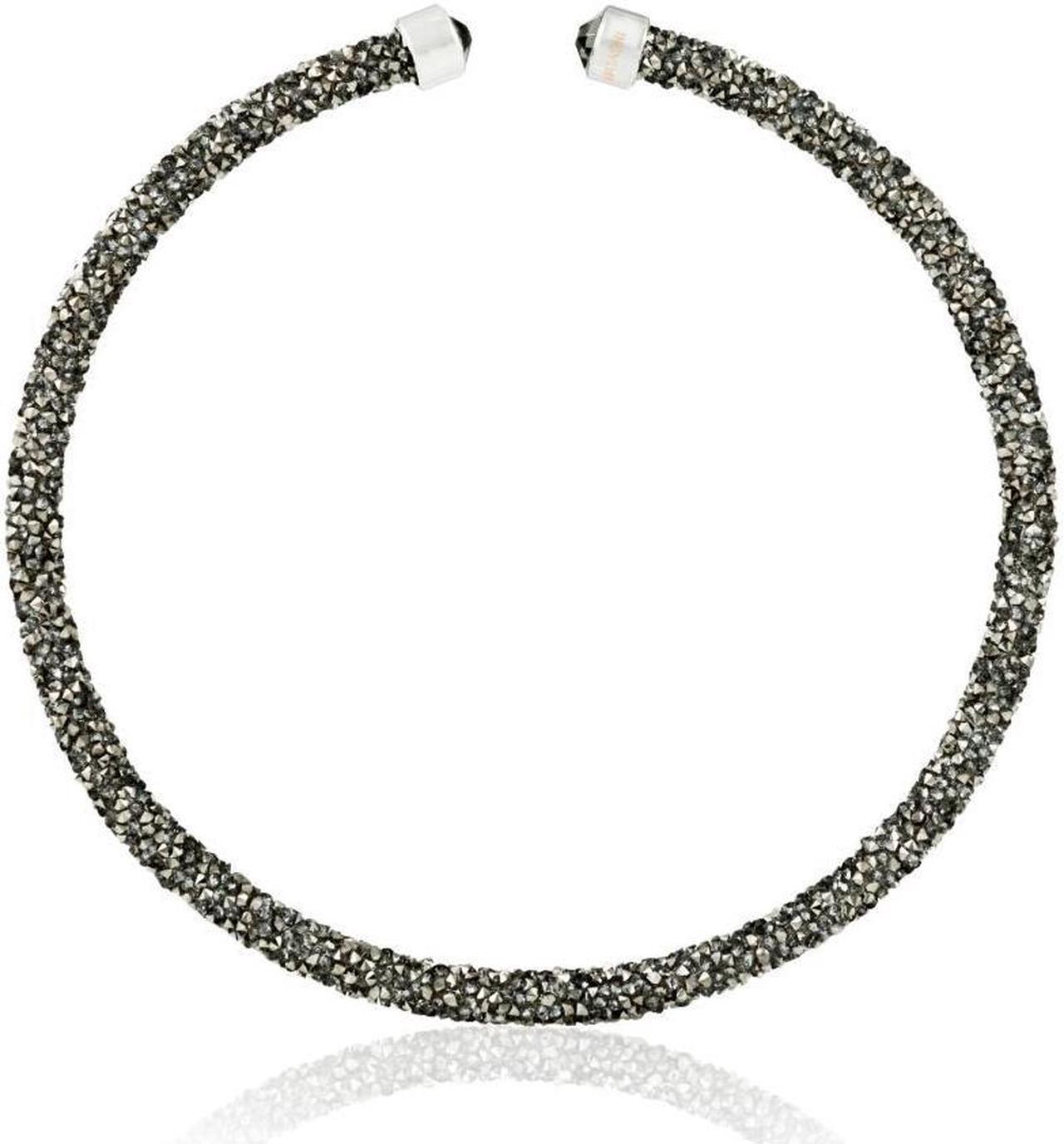 Alt view image 2 of 3 - Charcoal Glittery Crystal Choker Necklace By Matashi
