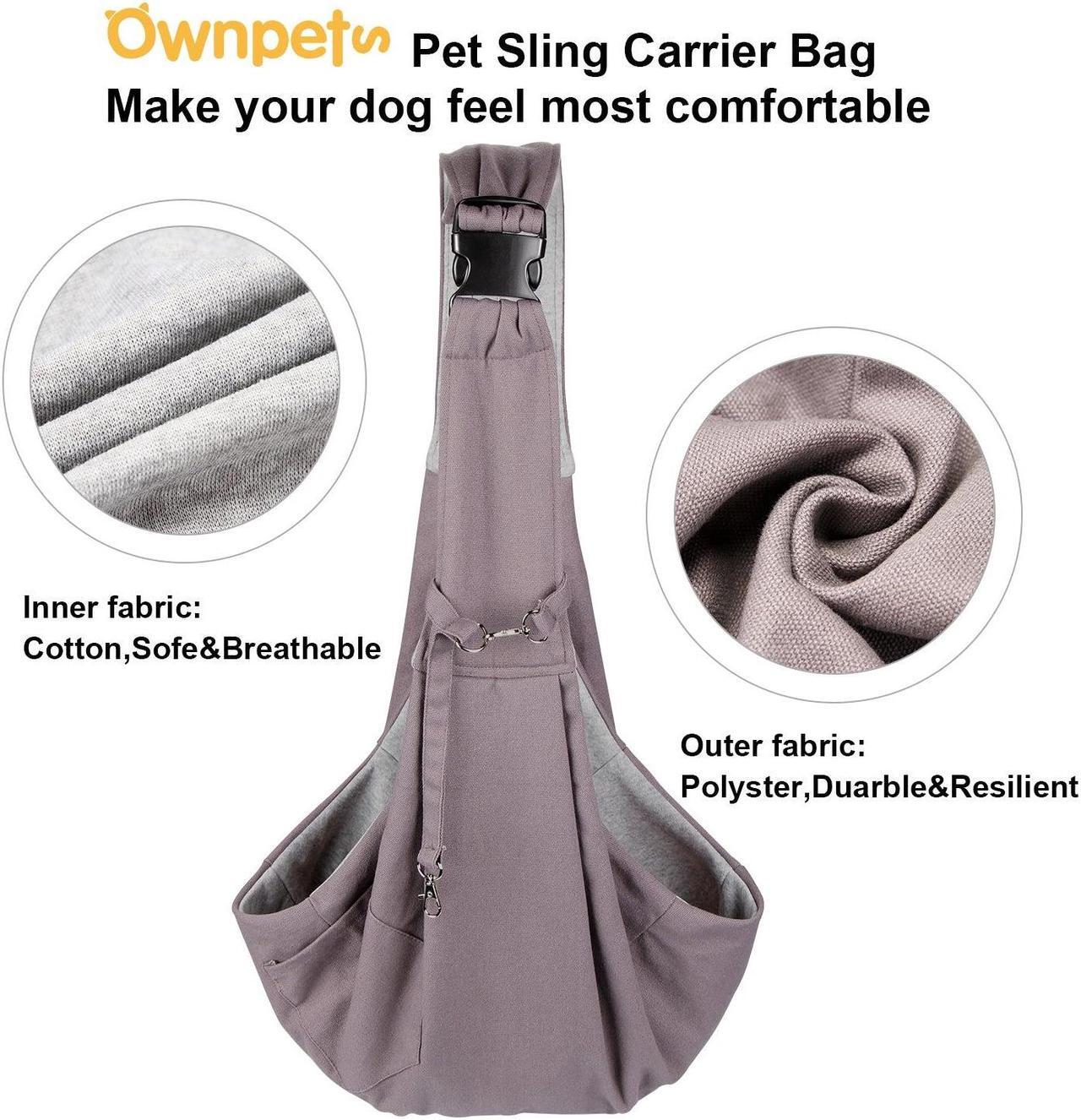 Alt view image 4 of 7 - Ownpets Pet Sling Carrier Bag Safe, Larger Size Fit Medium Size Cats & Dogs, Comfortable, Adjustable, Perfect for daily walk, Outdoor Activity and Weekend Adventure