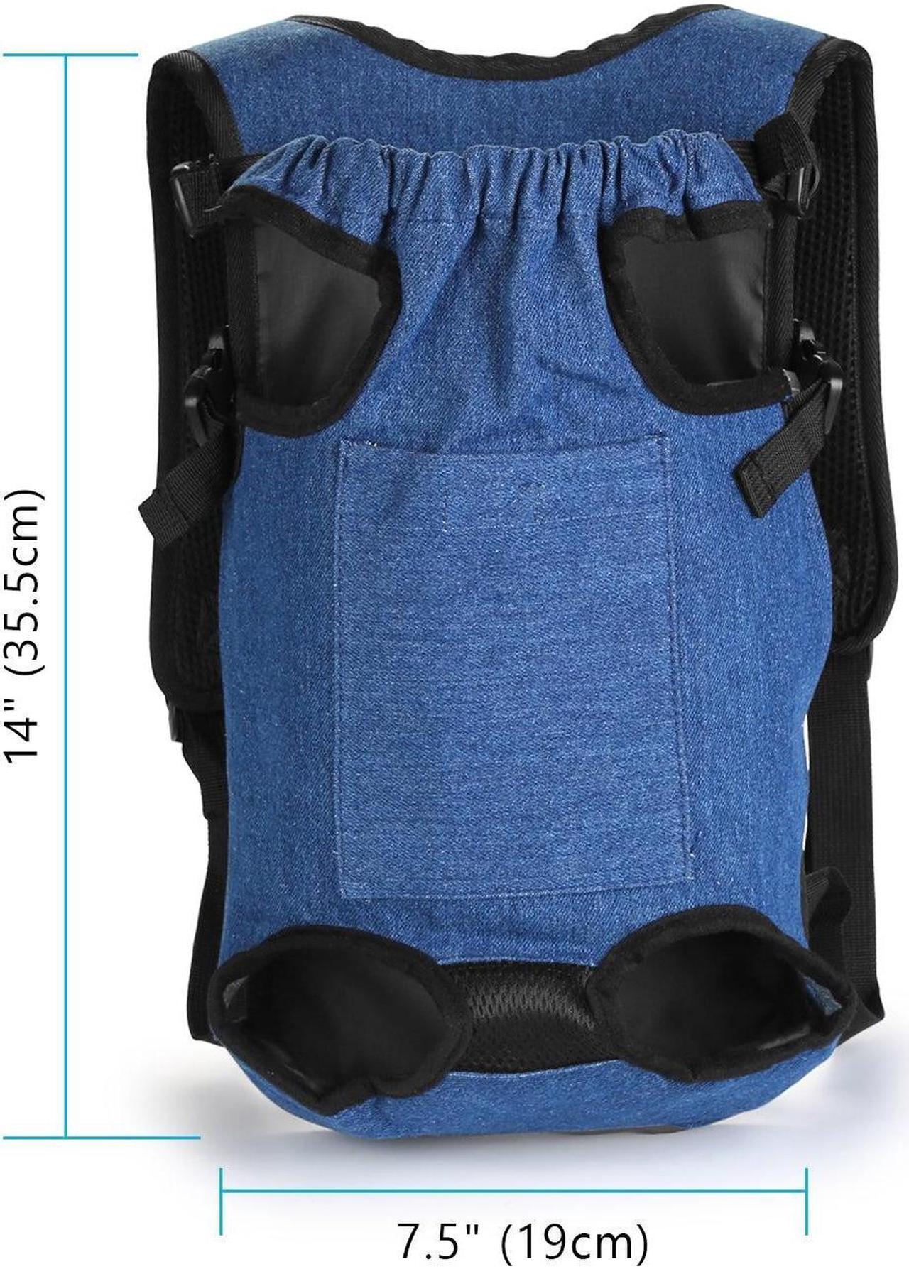Alt view image 2 of 7 - Ownpets Legs Out Front Dog Carrier, Hands-Free Adjustable Pet Carrying Backpack, Ideal for Small & Medium Cat, Dog Puppy Doggie (M)