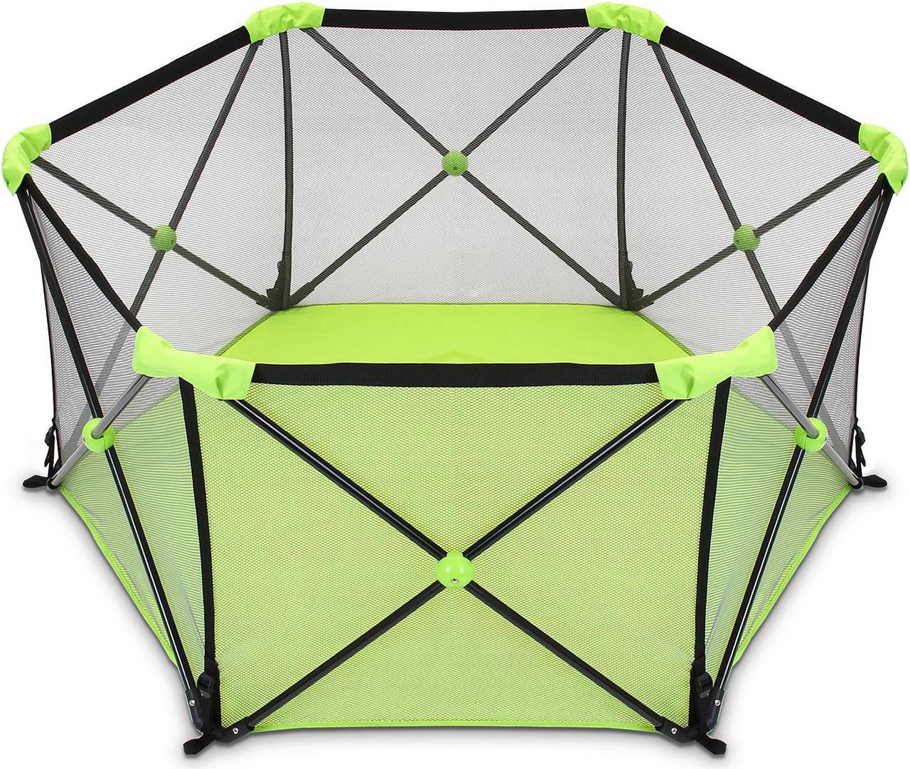 Main image of Portable Playard Play Pen for Infants and Babies - Lightweight Mesh Baby Playpen with Carrying Case - Easily Opens with one Hand