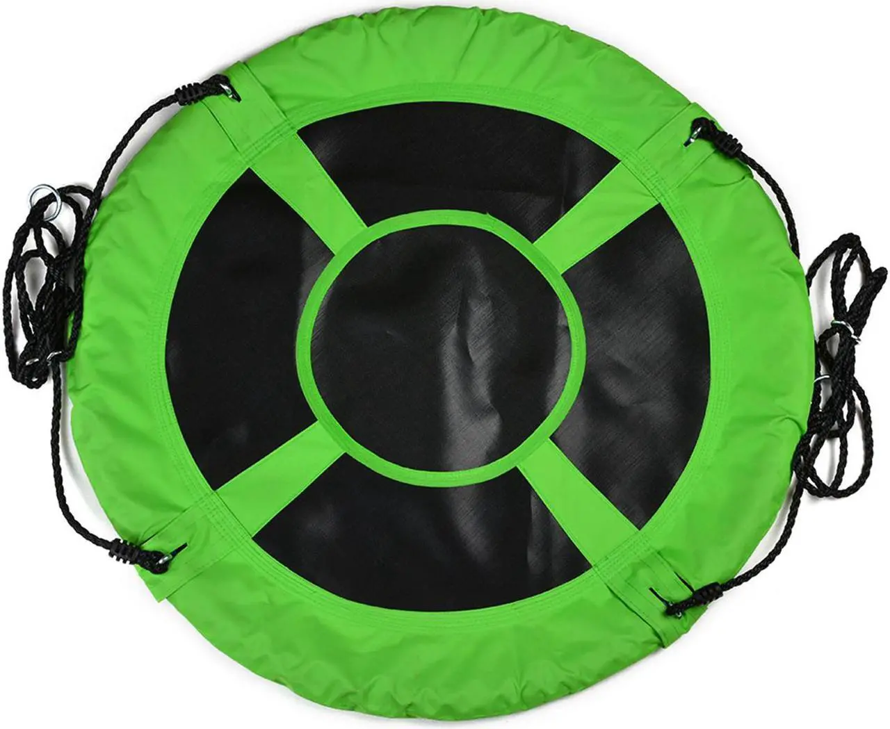 Alt view image 4 of 7 - AGPtEK 40in Swing Set Green Flying Saucer Tree Swing Chair Kids Round Disc Hanging Rope Seat Yard Toys