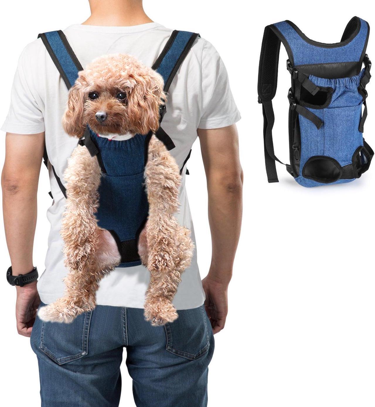 Main image of Ownpets Legs Out Front Dog Carrier, Hands-Free Adjustable Pet Carrying Backpack, Ideal for Small & Medium Cat, Dog Puppy Doggie (M)