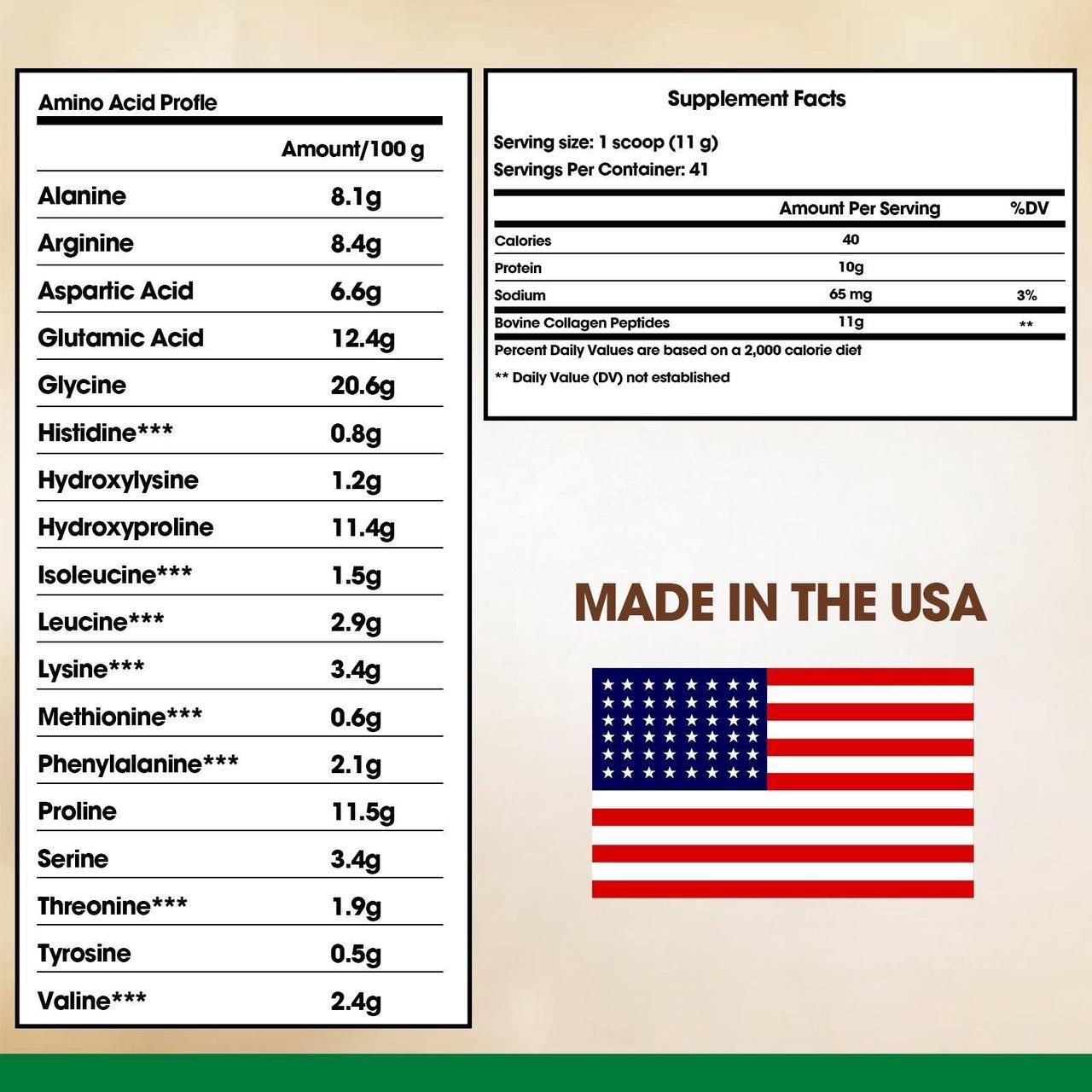 Alt view image 4 of 7 - LIVINGANIC Hydrolyzed Bovine Collagen,15.9oz Types I & III, Grass-Fed, Pasture-Raised Protein, Zero Sugar Supplement for Healthy Skin, Nails, Bones & Joints Unflavored 41 Servings