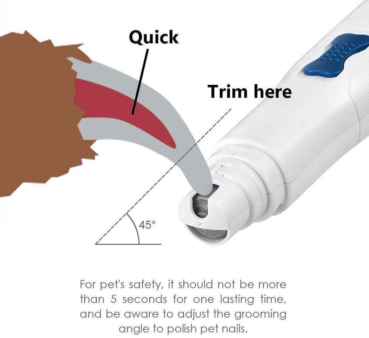 Alt view image 5 of 7 - Ownpets Pet Dog Nail Trimmer Grooming Tool Cat Grinder Electric Clipper Kit