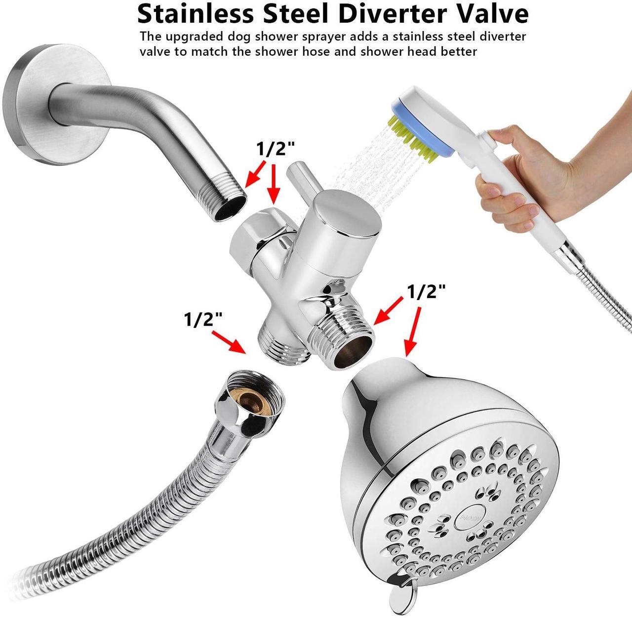 Alt view image 7 of 7 - Ownpets Pet Shower Sprayer with Hose & Diverter