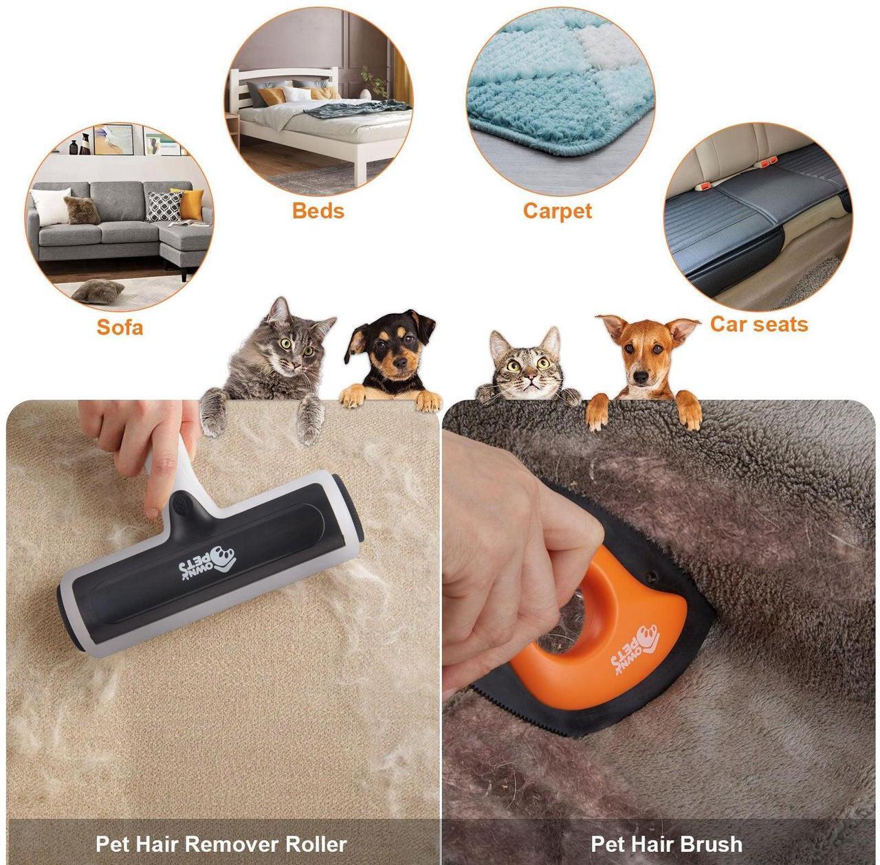 Alt view image 2 of 7 - Ownpets Pet Hair Remover, Reusable Cat and Dog Hair Remover Roller & Bonus Pet Lint Scraper