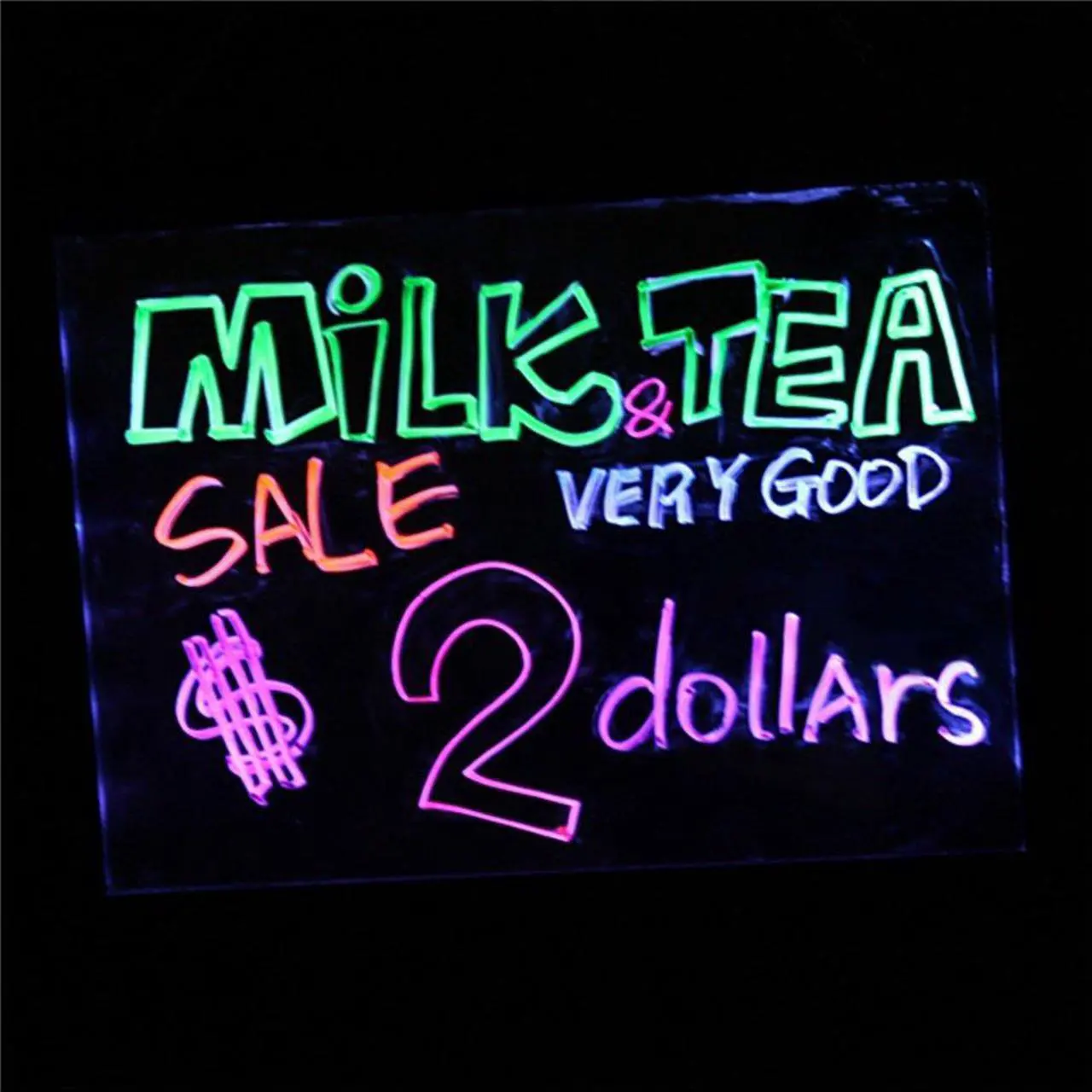 Alt view image 2 of 5 - AGPtEK LED Flashing Illuminated Erasable Neon Sign Remote Message Menu Writing, 16x12"