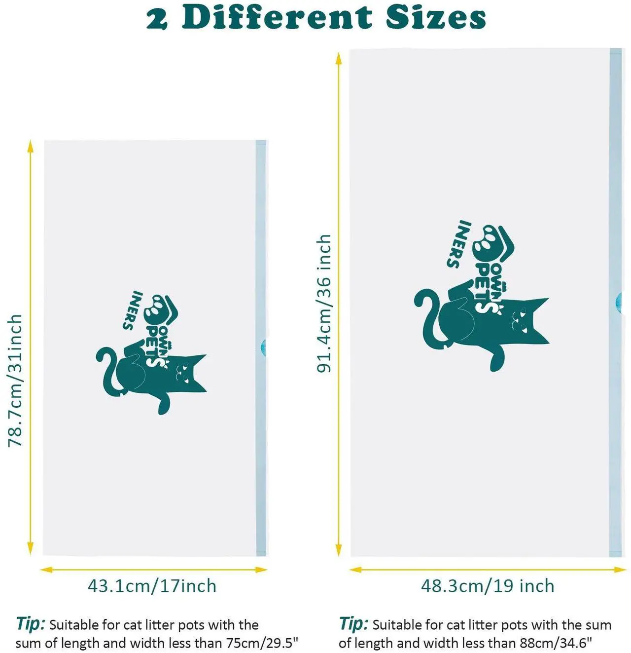 Alt view image 4 of 7 - Ownpets Durable Litter Box Liners, Medium Size 17" x 31"