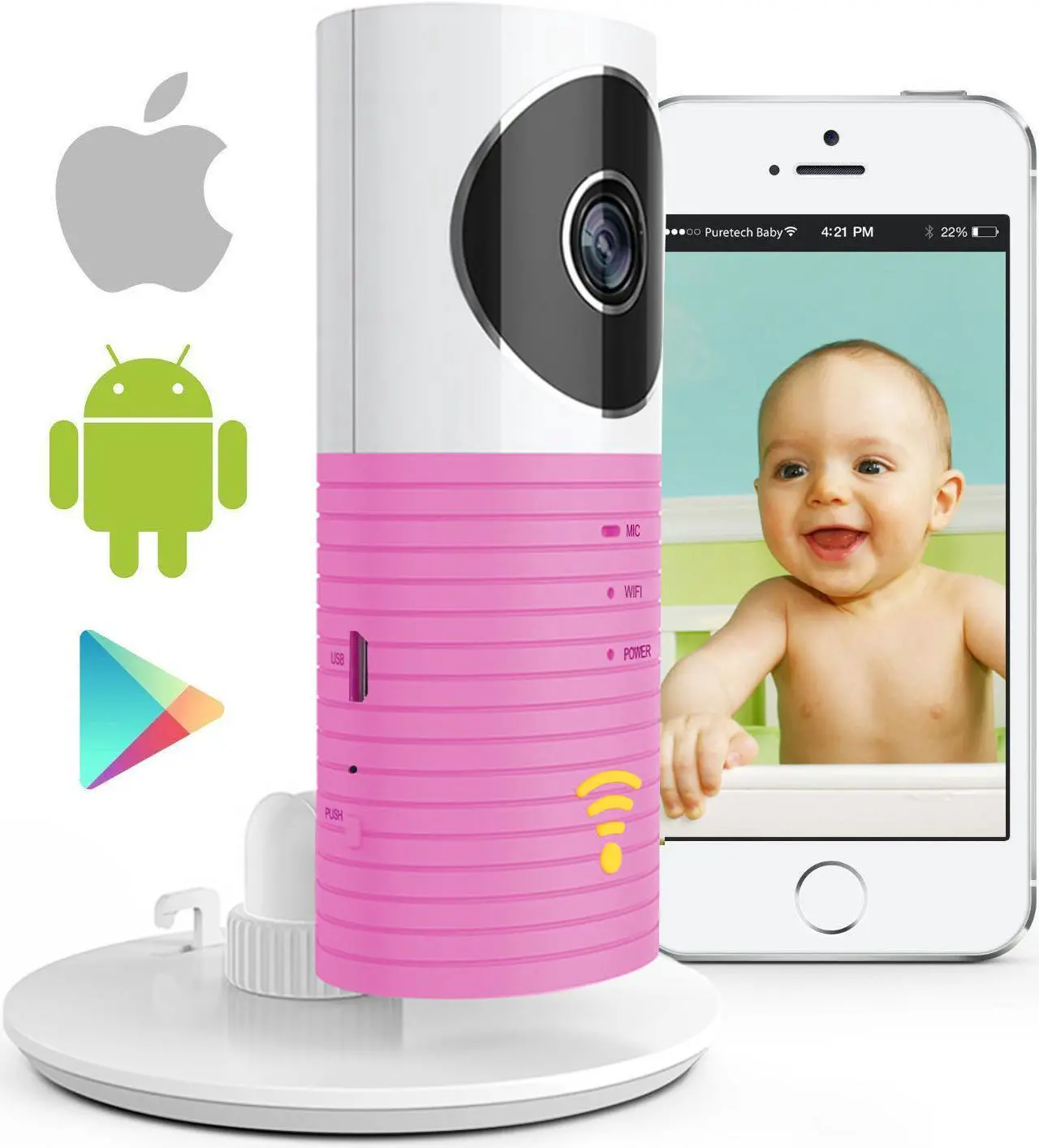 Alt view image 7 of 7 - 1080P HD IP Wireless Smart WiFi CCTV Camera Video Baby Monitor Camera