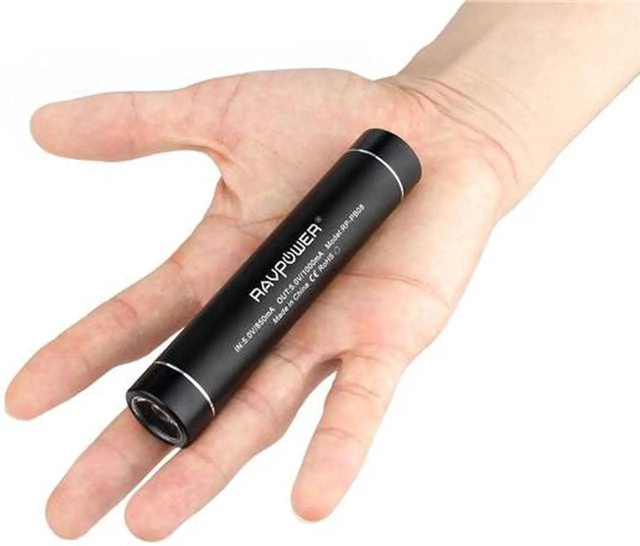 Alt view image 3 of 4 - RAVPower® RP-PB08 Slim Power Bank (2600mAh/1A Output) w/ Built-in Flashlight, for Smartphone&Tablet:iPad 4, iPad Mini, iPhone 5, 4S, 4G;Samsung Galaxy Note 2, S3, S2;Lumia 920 and other Mobile Devices
