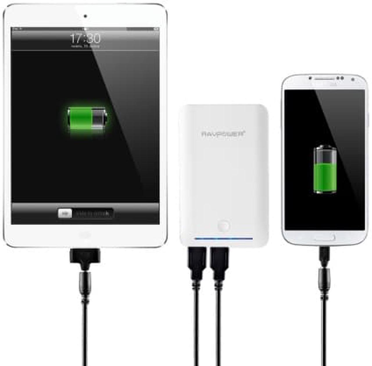 Alt view image 5 of 7 - RAVPower Deluxe 14000mAh Power Bank External Battery Charger for Tablets, Smartphones, and Other Mobile Devices
