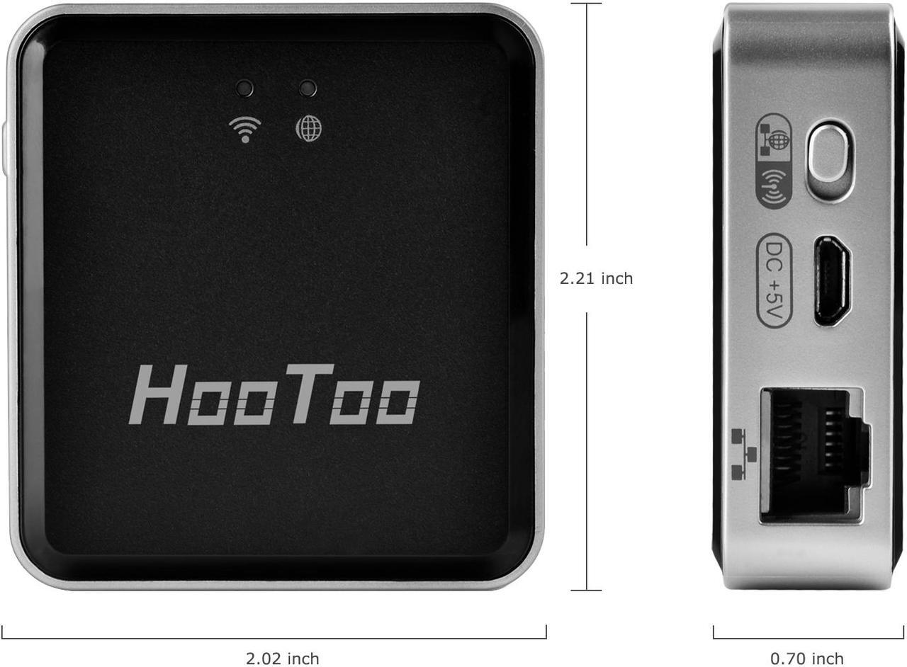 Alt view image 2 of 7 - HooToo HT-TM02 TripMate Nano Wireless N150 Portable Travel Router - USB Storage Media Sharing, Access Point, Wi-Fi Router and Bridge