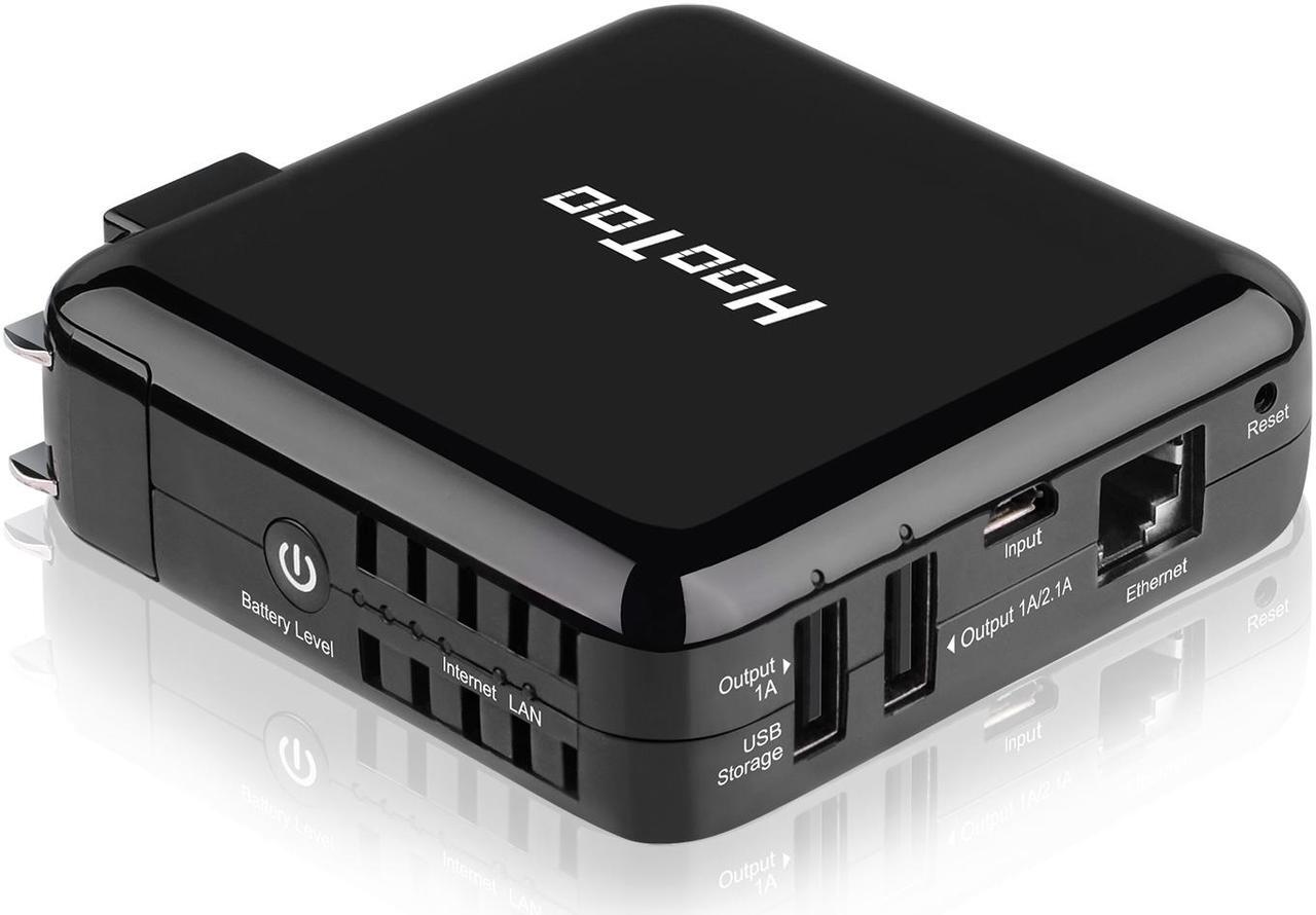 Alt view image 6 of 6 - HooToo HT-TM04 TripMate Elite Versatile Wireless N Travel Router with 6000mAh Battery Charger