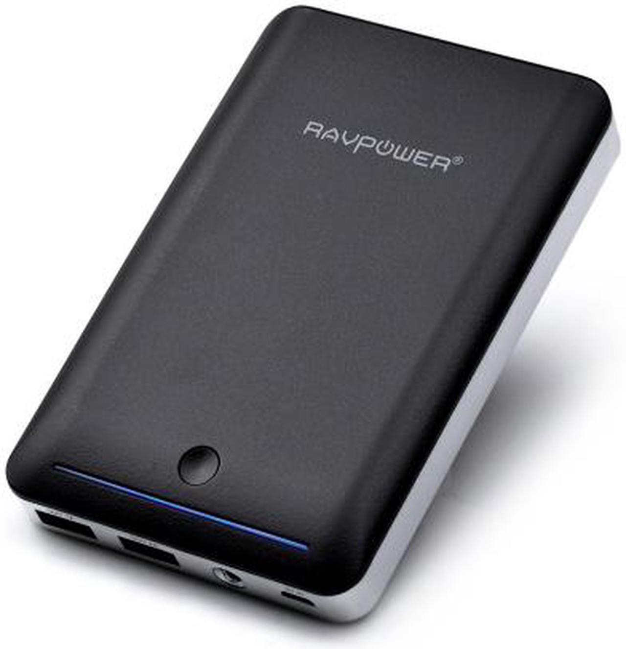 Alt view image 4 of 5 - RAVPower Deluxe 14000 mAh iSmart Power Bank External Battery Charger - Dual USB Output 5V / 1A & 5V / 2.4A (Black) for iPhone, iPad, Samsung Galaxy, Note, Google Nexus, HTC One and other mobile device