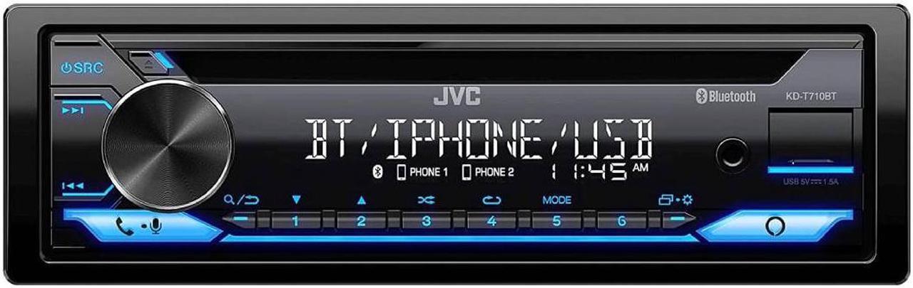 Alt view image 7 of 11 - JVC KD-T710BT In-Dash CD Receiver Featuring Bluetooth For Car, Black