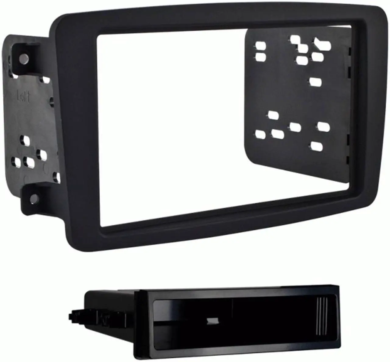 Alt view image 9 of 9 - Metra 99-8722B Matte Black Single DIN Stereo Dash Kit for Select 01-06 Mercedes